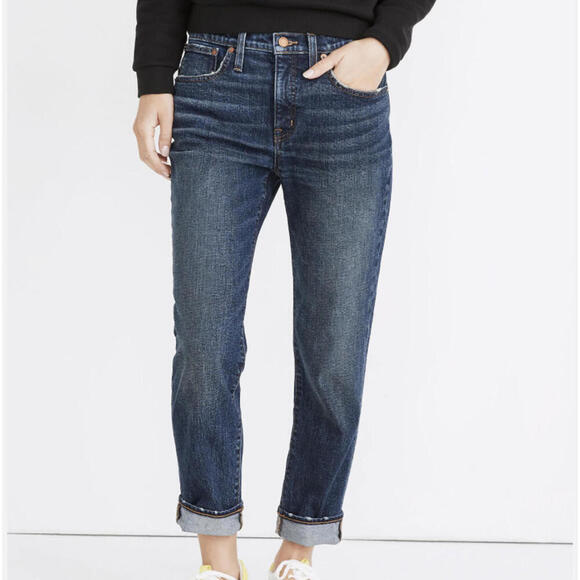 MADEWELL dark wash tomboy straight jeans sz 28 - Picture 1 of 6